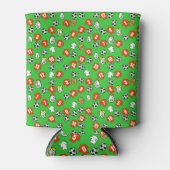 Fußball-Design mit roten Shirts Dosenkühler (Vorderseite)