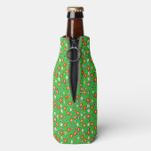 Fußball-Design mit roten Shirts Flaschenkühler (Flasche Rückseite)