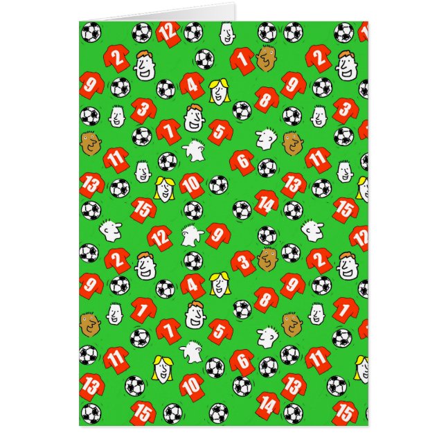 Fußball-Design mit Shirts in Rot (Vorne)