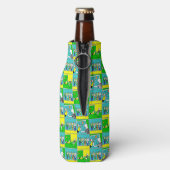 Fußball Design mit Spielern und Fans Fußball Thema Flaschenkühler (Flasche Rückseite)