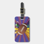 Fußball-Design mit Sternen Vibrierende Sportfans K Gepäckanhänger (Vorderseite vertikal)