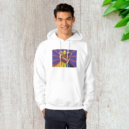 Fußball-Design mit Sternen Vibrierende Sportfans K Hoodie