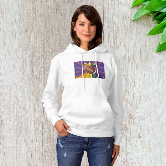 Fußball-Design mit Sternen Vibrierende Sportfans K Hoodie