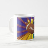 Fußball-Design mit Sternen Vibrierende Sportfans K Kaffeetasse (Vorderseite Links)