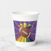 Fußball-Design mit Sternen Vibrierende Sportfans K Pappbecher (Vorderseite)