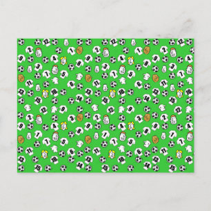 Fußball-Design mit weißen Shirts Postkarte