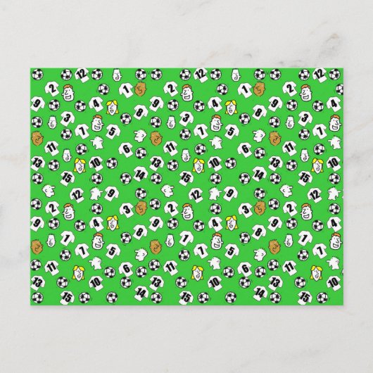Fußball-Design mit weißen Shirts Postkarte (Vorderseite)