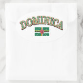 Fußball-Design Ovaler Aufkleber (Tasche)