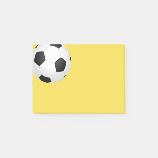 Fußball-Design-Post, es ist gelb Post-it Klebezettel (Vorderseite)