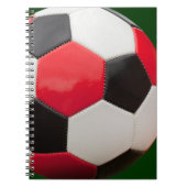 Fußball-Design, Rot, Schwarz & Weiß, Notebook Notizblock (Vorderseite)