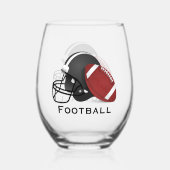Fußball-Design Weinglas Ohne Stiel (Rückseite)