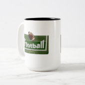 Fußball-Design Zweifarbige Tasse (Vorderseite Links)