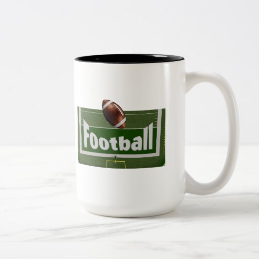 Fußball-Design Zweifarbige Tasse (Rechts)