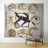 "Fußball-Designkonzepte" Wandteppich (Beispiel (Horizontal))