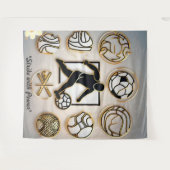"Fußball-Designkonzepte" Wandteppich (Vorderseite (Horizontal))