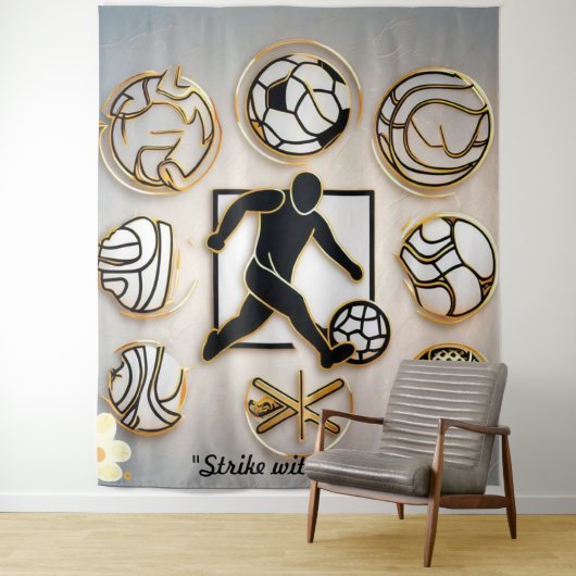 "Fußball-Designkonzepte" Wandteppich (Beispiel)