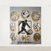"Fußball-Designkonzepte" Wandteppich (Vorderseite)