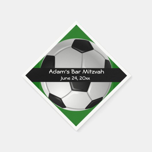 Fußball-Designpapier Napkins Serviette (Ecke)