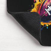 Fußball-Designs. Uni Football Graphic - Black Mousepad (Ecke)