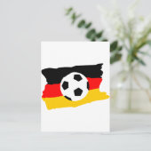 Fussball deutschland fahne postkarte (Stehend Vorderseite)
