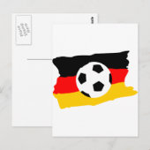 Fussball deutschland fahne postkarte (Vorne/Hinten)