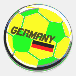 Fußball Deutschland Runder Aufkleber
