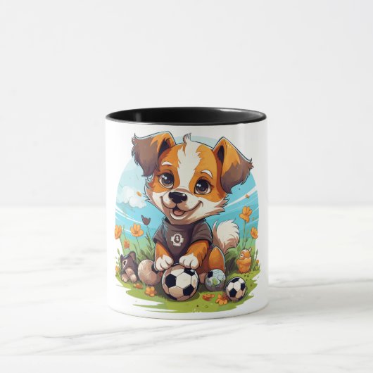 Fußball-Dog Too Tasse (Zentrum)
