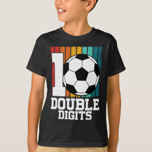Fußball Doppeltes Jahrzehnt 10 Jahre alt - 10. Geb T-Shirt