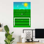 Fußball Dreams Fußball Feld und Wolken Futbol Feld Poster (Heimbüro)