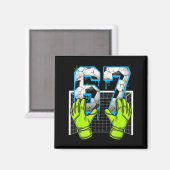 Fußball Drip 67 Six Seven Lustiges Gen Alpha Meme Magnet (Vorderseite/Rückseite)