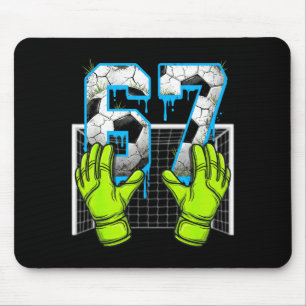 Fußball Drip 67 Six Seven Lustiges Gen Alpha Meme  Mousepad