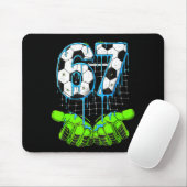 Fußball-Drip 67 Six Seven Lustiges Gen-Alpha-Meme  Mousepad (Mit Mouse)