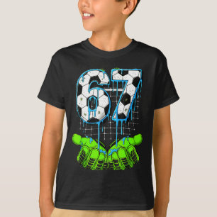 Fußball-Drip 67 Six Seven Lustiges Gen-Alpha-Meme T-Shirt