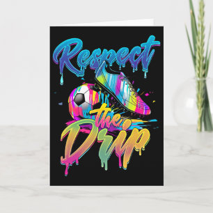 Fußball-Drip-Boys Eiscreme-Drip-Jugend respektiert Karte