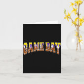 Fußball-Drip-Game-Day-Fußball-Mama-Go-Cheer-Purple Karte (Gelbe Blume)