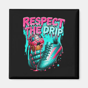 Fußball Drip Jungen Eiscreme Drip Jugend Respektie Magnet