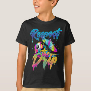 Fußball Drip Jungen Eiscreme Drip Jugend respektie T-Shirt