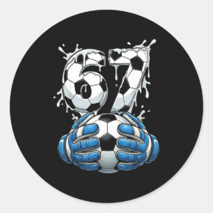 Fußball Drip Nummer 67 Jungen Fußball Torwart 67 Runder Aufkleber