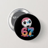 Fußball-Drip Nummer 67 Jungen Fußballspieler 67 Button (Vorne & Hinten)