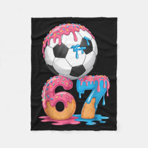 Fußball-Drip Nummer 67 Jungen Fußballspieler 67 Fleecedecke