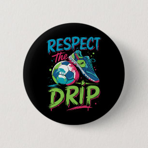 Fußball-Drip Schmelzendes Eis Respect The Drip Boy Button
