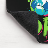 Fußball-Drip-Schmelzendes-Eiscreme-Respektiere-den Mousepad (Ecke)