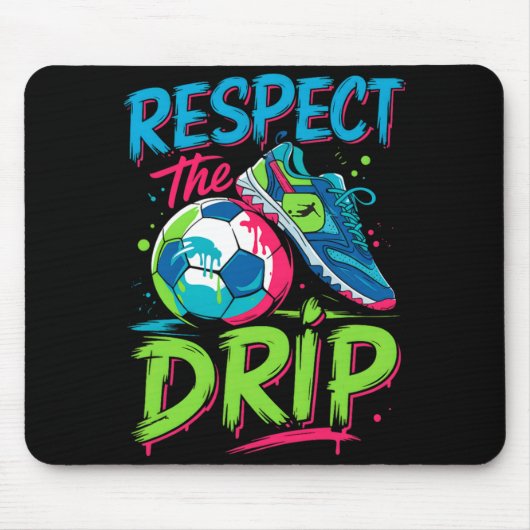Fußball-Drip-Schmelzendes-Eiscreme-Respektiere-den Mousepad (Vorne)