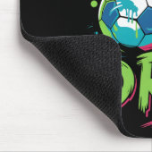 Fußball-Drip-Schmelzendes-Eiscreme-Respektiere-den Mousepad (Ecke)