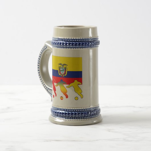 Fußball-Ecuador-Tasse Bierglas (Vorderseite Links)