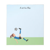 Fußball-Editor für Mädchen Notizblock (Vorderseite)