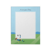 Fußball-Editor für Mädchen Notizblock (Rotiert)