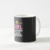 Fußball - ein Mädchen mit Zielen Kaffeetasse (VorderseiteRechts)