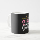 Fußball - ein Mädchen mit Zielen Kaffeetasse (Vorderseite Links)