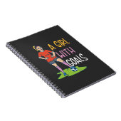 Fußball - ein Mädchen mit Zielen Notizblock (Rechte Seite)